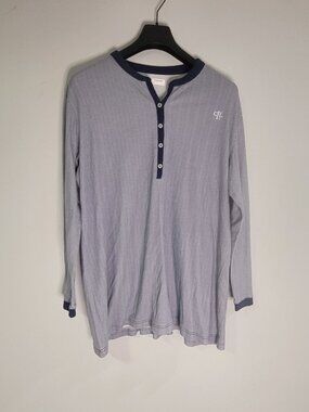 Claudel Women’s Blue White Chevron Blouse Size Missing Estimated Medium